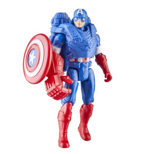 Marvel Epic Hero Series Battle Gear Figurine d'action Captain America, 10,2 cm, jouets super-héros Avengers pour enfants à partir de 4 ans
