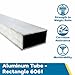 6061 Aluminum Rectangular Tubing, Unpolished (Mill) Finish, Extruded, T6 Temper, AMS-QQ-A 200/8, ASTM B-221, 2