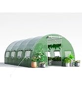 COSTWAY Gewächshaus Mit Blumenregal - Tomatengewächshaus 2x1m, PE-Folie, 2 Türen