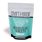 Craft A Brew - Whirlfloc Tablets - Brew Clearer Beer - For At Home Beer Brewing - Reduces Haze of At Home Brewed Beer - Blend of Irish Moss & Purified Carrageenan - Use on Brew Day - 50 Count Tablets
