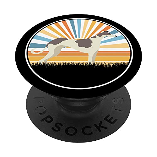 Greyhound - Perro Mamá Perro Papá Retro Sunset Pet PopSockets PopGrip Intercambiable