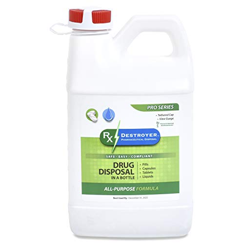RX Destroyer Medication Drug Deactivation and Disposal System RX64PRO 64 oz Bottle Ready to Use Non-Toxic Eco-Friendly Pill Destroyer System