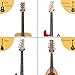 Onmiwod Guitar Wall Mount 3 Pack, Black Walnut Wood Guitar Hanger, U-Shaped Guitar Wall Hanger Mount, Guitar Holder Hook Stand Wall for Acoustic, Electric Guitar, Banjo, Bass, Gift for Guitar Player