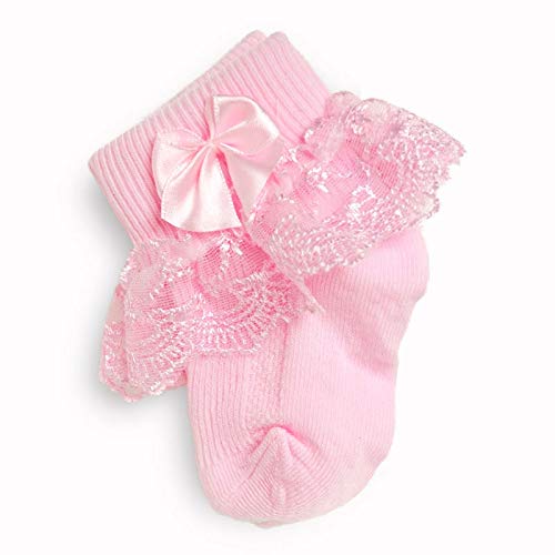 Adeimoo Little Infant Newborn Toddler Baby Girls Princess Party Lace Ruffles Frilly Socks (Colorful B, 0-1 T) #TOP2