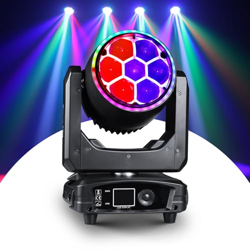 300W Moving Head DJ Light 7x40W LED Stage Lights RGBW Beam & Wash...