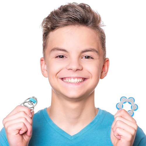 ElevaPulse 5 Stück Fidget Toys Set, Anti Stress Spielzeug, Stressabbau Spielzeug, Fidget Toys Erwachsene, Skills Borderline, Skills Panikattacken, Für Kinder Und Erwachsene Stress, Angst (Blau)