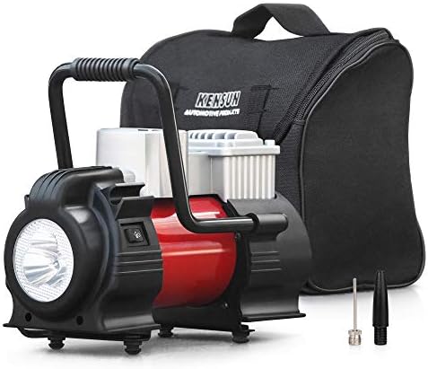 Kensun 12V DC Portable Air Compressor Pump - Upgraded 150W Digital Tire Inflator for Car Tires and Inflatables