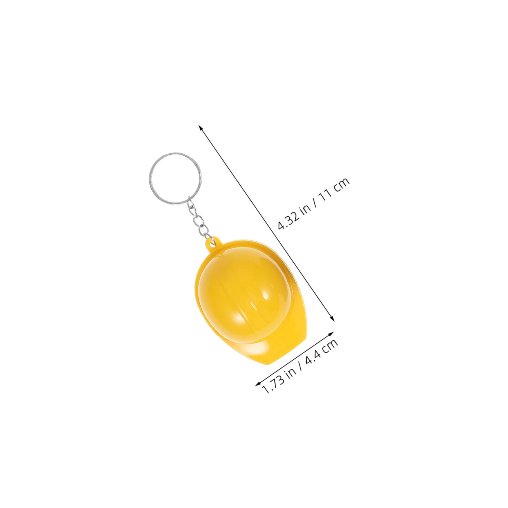 Healifty 100 Llaveros Divertidos de Sombrero de Seguridad Amarillo Diseño Realista y Material de Aleación de Zinc y Plástico, Ideales para Recompensas Escolares y Fiestas Temáticas