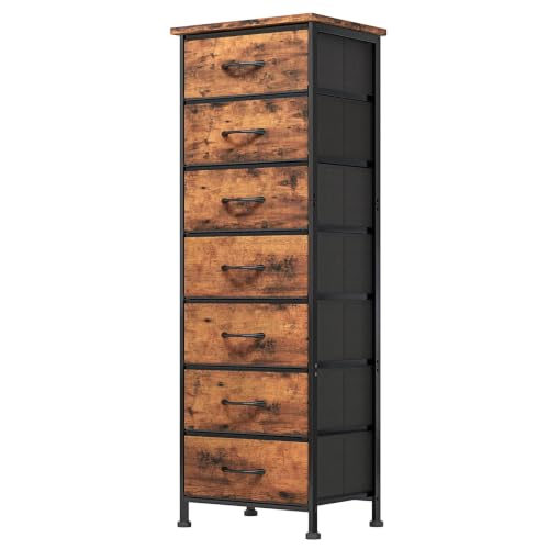 Fixwal Tall Dresser with 7 Fabric Drawers