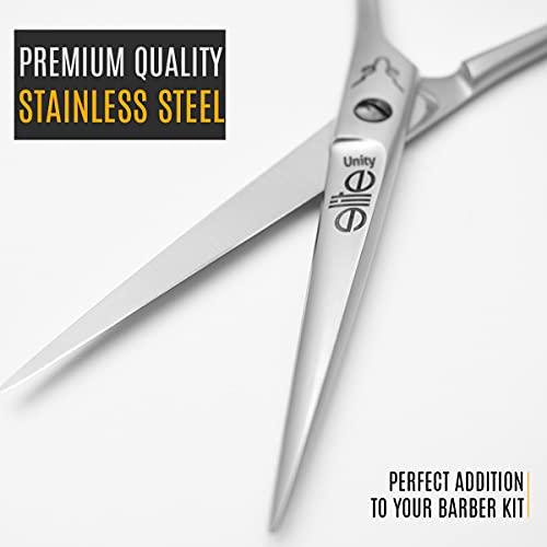Hair Cutting Scissors, Barber Shears - Elite Unity 6.5 Inch Professional Hair Scissors - Razor Edge Sharp Scissors For Barber Kit, Haircut, Trimming Men/Women (Scissors) #TOP2