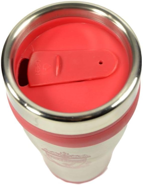 Liverpool FC Executive Metallic Travel Mug (One Size) (Silver/Red)