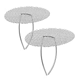 Abaodam Filtre à Thé en Acier Inoxydable Argenté 2pcs pour Théière et Bouilloire, Maille Fine Anti bouchage, Accessoire Maison Bureau