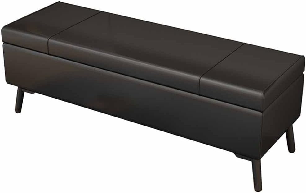 Pouf repose-pieds confortable avec grand coffre pour ranger les jouets