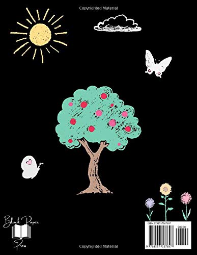 Black Paper Notebook Chalk Cover - 8.5 x 11 in - 100 pages: Black pages journal for Gel Pens Metallics, Pastel, White ink - Image 2