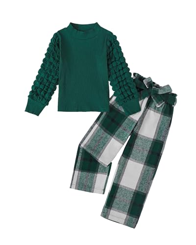 Image of Little Girls Clothes Kids Fall Winter Outfits Pant Set for Girl Age 4-8