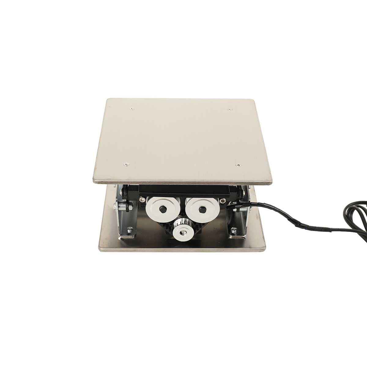 Elektrische Hebebühne Laborhebebühne aus Edelstahl, 200 × 200 mm Kleines Fernbedienung Heber Hubtisch, Hubbereich 100–307mm, Maximal Unterstützte Gewicht 10KG