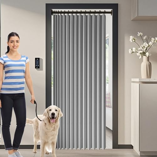 Rideau de porte thermique isolant contre les courants d'air gris