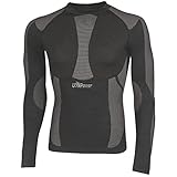 Upower SK139BC-L/XL-Camiseta Interior termica Gama Skin Modelo CURMA Black Carbon L/XL Camisa, Talla única para Hombre