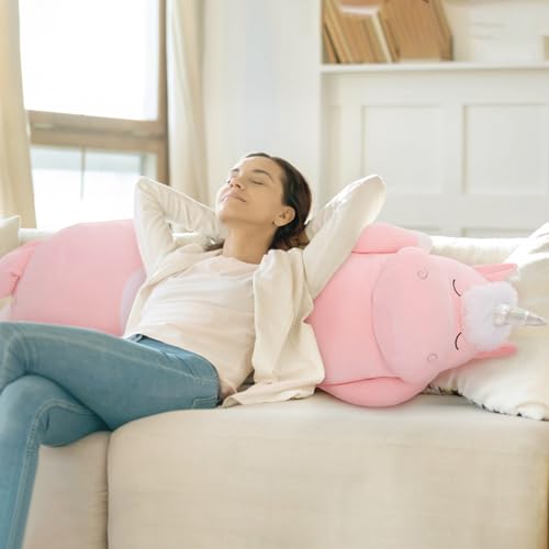 Morismos W213_26_130 Giant Unicorn Body Pillow 4Ft, 51.2In Long Plush Unicorn Stuffed Animal Body Pillow thumb #7