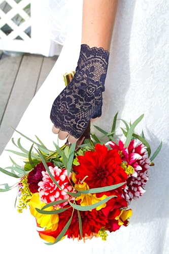 TeeYee Women Lace Gloves Party Wedding Gloves Short Glove Evening Elegant Accessories Sun Protection gloves4
