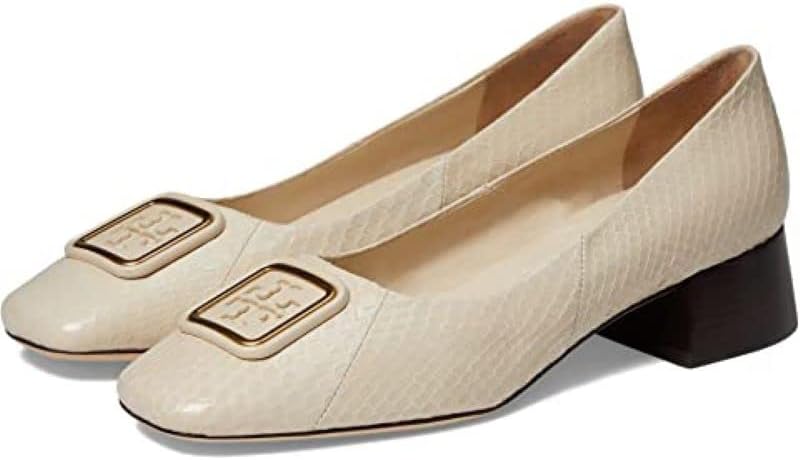 Tory Burch Women's Georgia New Cream Pumps Shoes (us_Footwear_Size_System, Adult, Men, Numeric, Medium, Numeric_6)