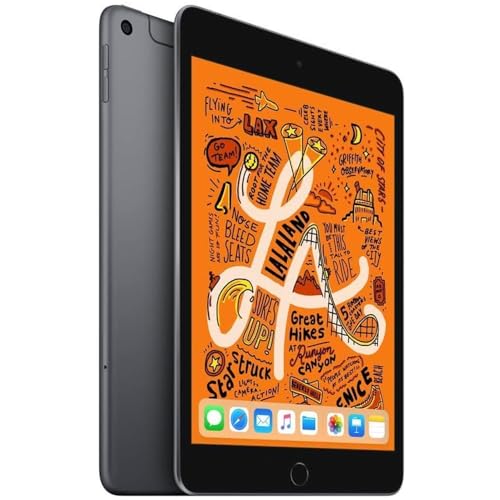 Image of Apple iPad Mini 5th Generation (Wi-Fi + Cellular, 64GB) - Space Gray (Renewed)