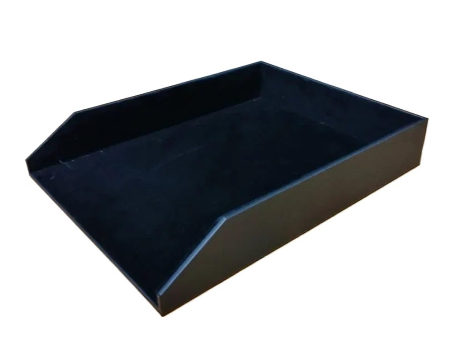Vassoio per Lettere Organizer da Tavolo Vassoio A4 Accessori Riviste Carta Ufficio Portadocumenti Scatola Portadocumenti Portadocumenti Pelle Nera per Ufficio(Black)