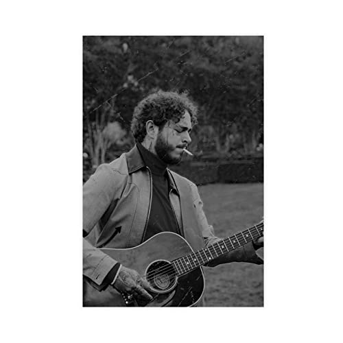 Hip Hop Rapper Post Malone Star Poster Canvas Poster Wall Art Decor Print Picture Paintings for Living Room Bedroom Decoration Unframe:12x18inch(30x45cm)