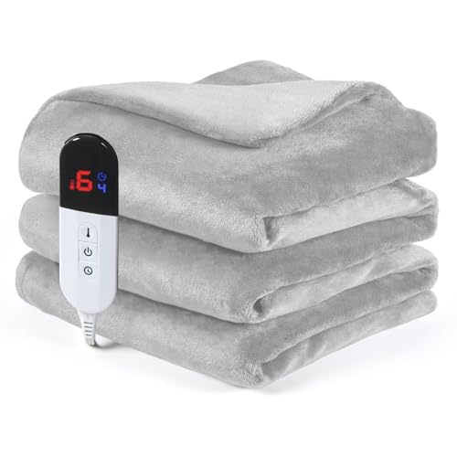 Easthome Heated Blanket Throw Size - 50"x60" Fast Heating Bed