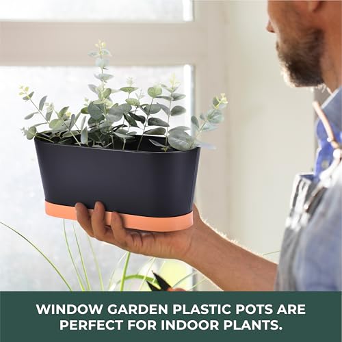 Jardinera para ventana para falta de espacio maceta alargada plantas interior 5