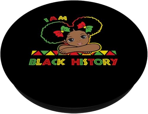 Miniatura 2 de I Am Black History Shirt for Kids Girls Black History Month PopSockets Standard PopGrip