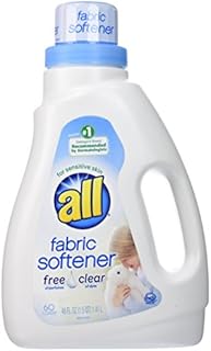 all Liquid Fabric Softener for Sensitive Skin, Free Clear, 48 Fluid Ounces, 60 Loads