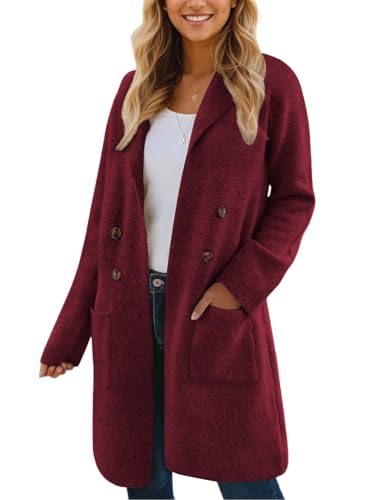 Image of CiCiBird Women Fall Long Cardigan Sweater Trendy Knit Jacket Coat Dressy Blazer Coatigan