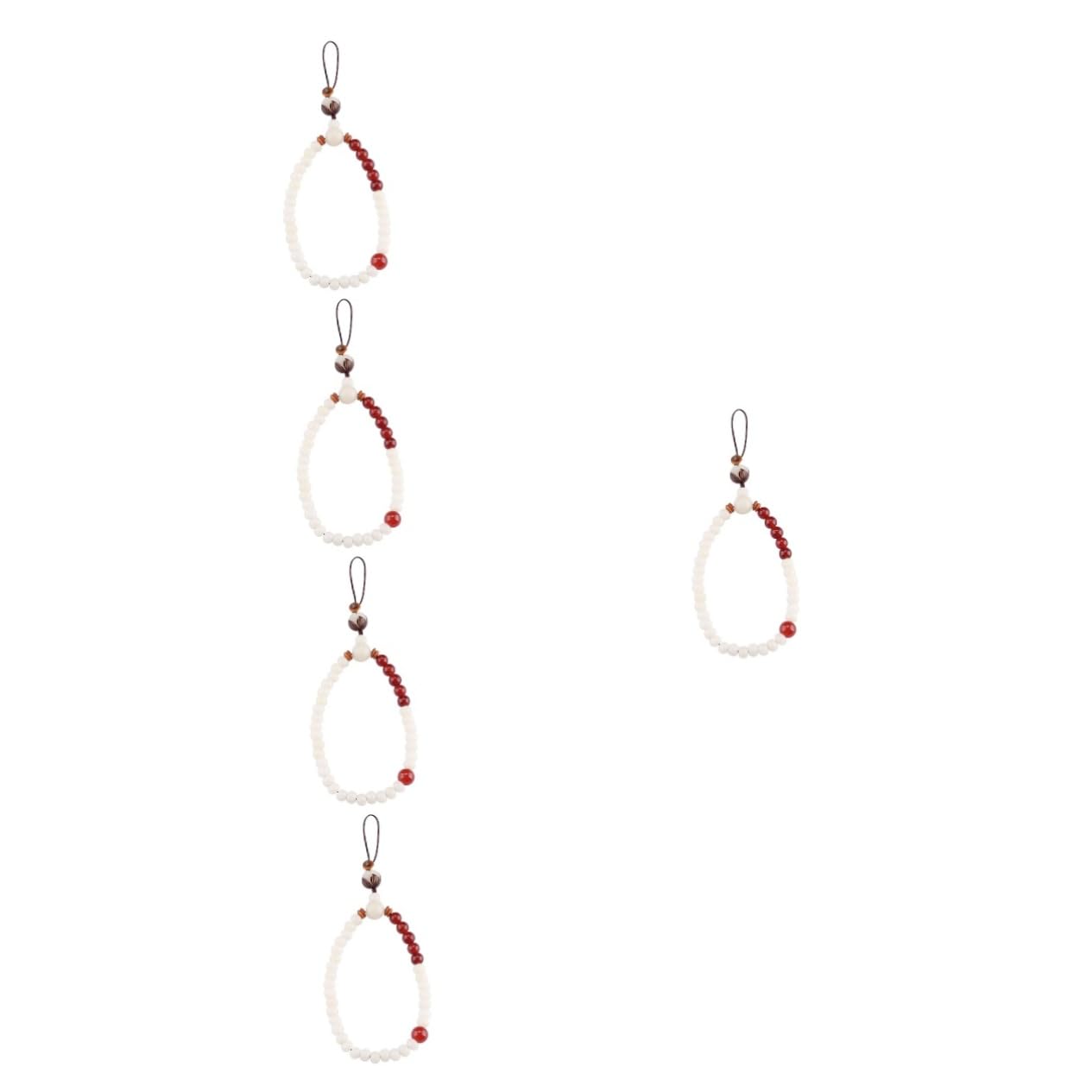 DOITOOL 5 Piezas Cadena De Telefonía Móvil Cordón De Teléfono De Estilo Chino Cordón Anti-pérdida Del Teléfono Móvil Cadena Para Colgar Llaves Acollador De Jade Ágata
