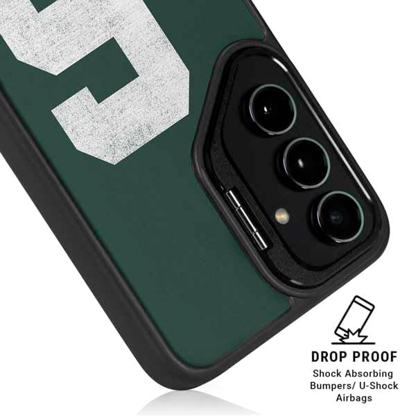 Skinit Kickstand Phone Case Compatible with Galaxy S25 Plus - Officially Licensed Michigan State University Spartans Away Grey S Design