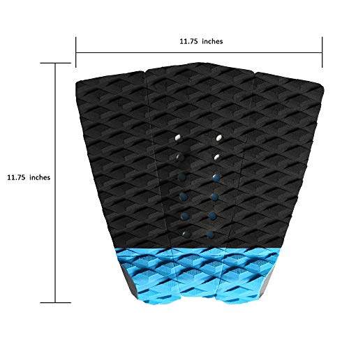 image for Abahub 3 Piece EVA Surfboard Deck Traction Pads with Kicker for Stomp 