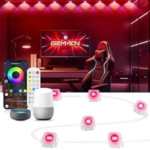 Smart RGB+IC Permanent LED Lights 16.4Ft USB Powered, App/Alexa/Remote Control, Music Sync Indoor Ambient Lighting for Bedroom, Gaming Room, TV Backlight, Home Decor (17 LEDs + Dynamic Effects)