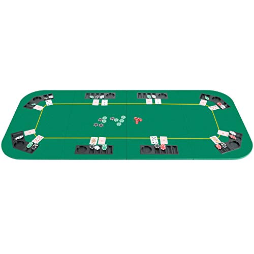 image for Giantex 8 Player Poker Table Top, 80''x36'' Folding Poker Table Top w/