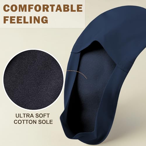 Image of Sofier No Show Socks Womens, Non Slip Low Cut 6 Pairs Thin Silky Dress Footies Liner Invisible Socks Flats Loafers Sneakers