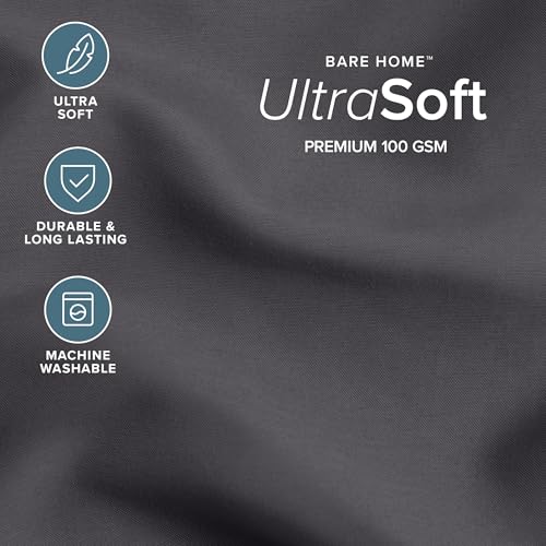 Image of Bare Home Comforter Set - Twin /Twin Extra Long Size - Ultra-Soft - Goose Down Alternative - Premium 1800 Series - All Season Warmth (Twin /Twin XL, Forged Iron Grey)