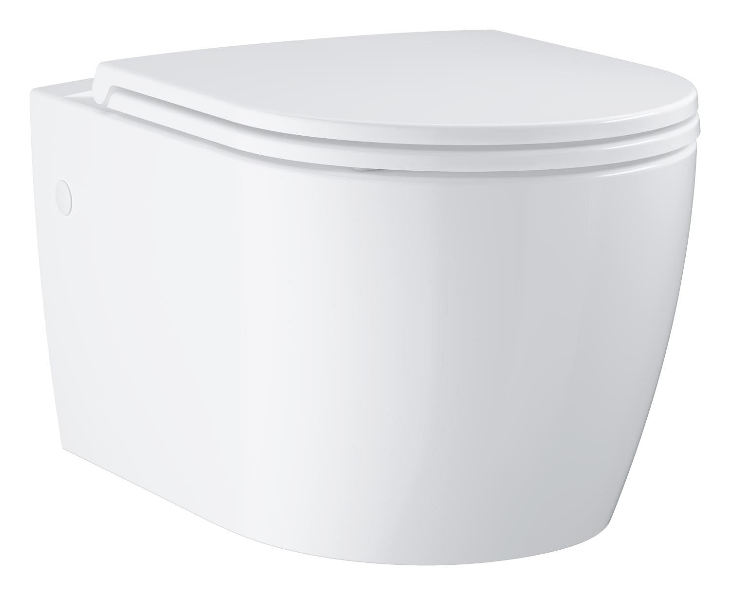 GROHE Start Round Ceramic Ensemble WC suspendu en céramique pour réservoir de chasse encastré (Avec frein de chute, sortie horizontale, volume de chasse 3/5 L), Blanc Alpin, 103848SH00