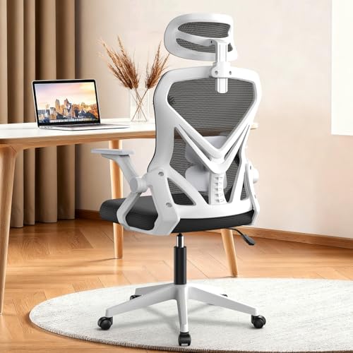 RELXSKY オフィスチェア 人間工学 135°ロッキング 可動式ランバーサポート