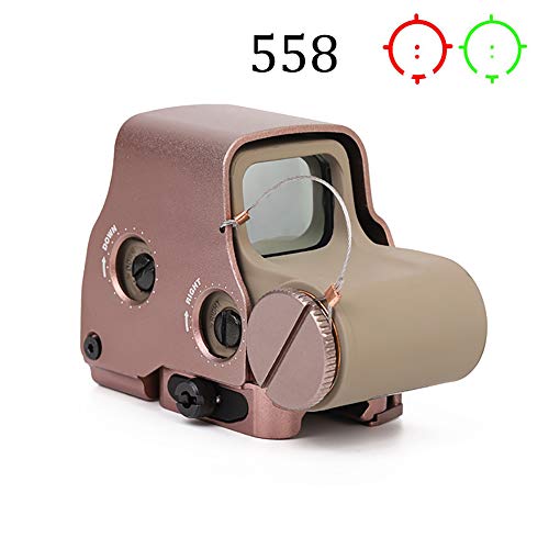 Laecabv 558 Optical Sight Scope Holographic Reflex Sight Green Red Dot Sighting Mirror Telescope Device Airsoft Range fit on 20mm Rail mounts