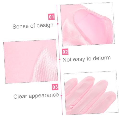 3 Pairs Dress Skirt Gloves Elegant Decorative Party Supplies for Pink White Blue Material for Wedding Flower Girl Ballet Dance and Photography Props3