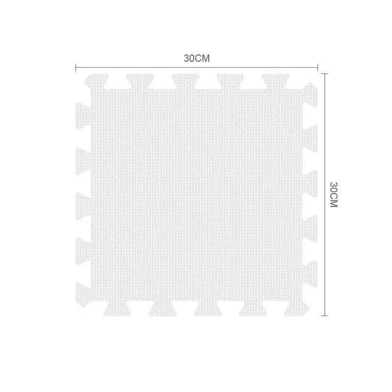 10 pezzi/lotto tappetino da gioco in schiuma EVA, tappetini puzzle, tappetini da pavimento protettivi for palestra e scuola 30x30x1 cm(Beige)