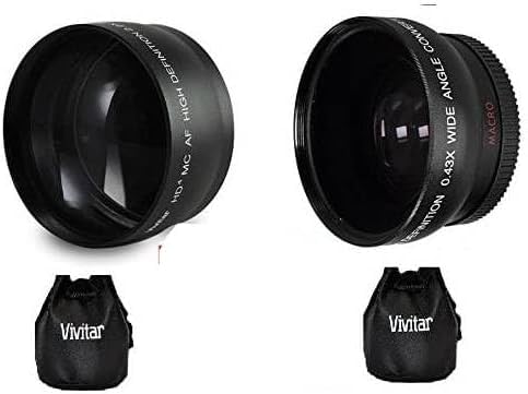 58MM Accessory Kit for Canon EOS Rebel T7, T6, T5, T3, T100, 4000D, 3000D, 2000D, 1500D, 1300D, 1200D 1100D, and More; Includes: 2X LP-E10 Batteries, Filter Kits, Backpack & More