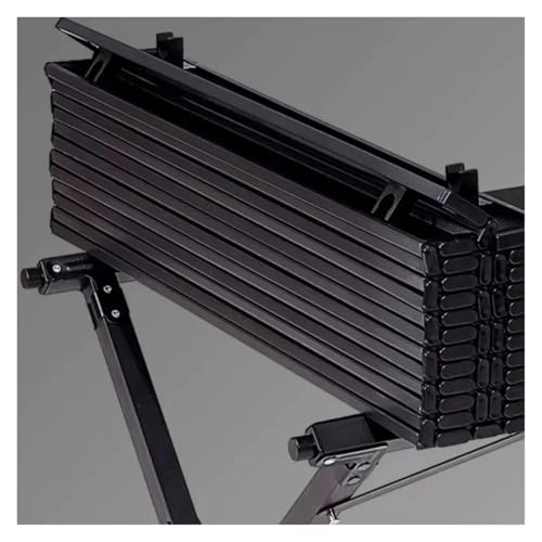Table pliante de camping légère et compacte 60cm en acier noir - 7