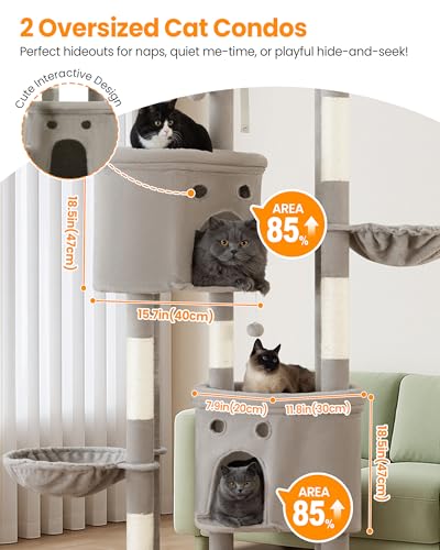 Árbol para gatos XXL extra alto para interiores miniatura 3