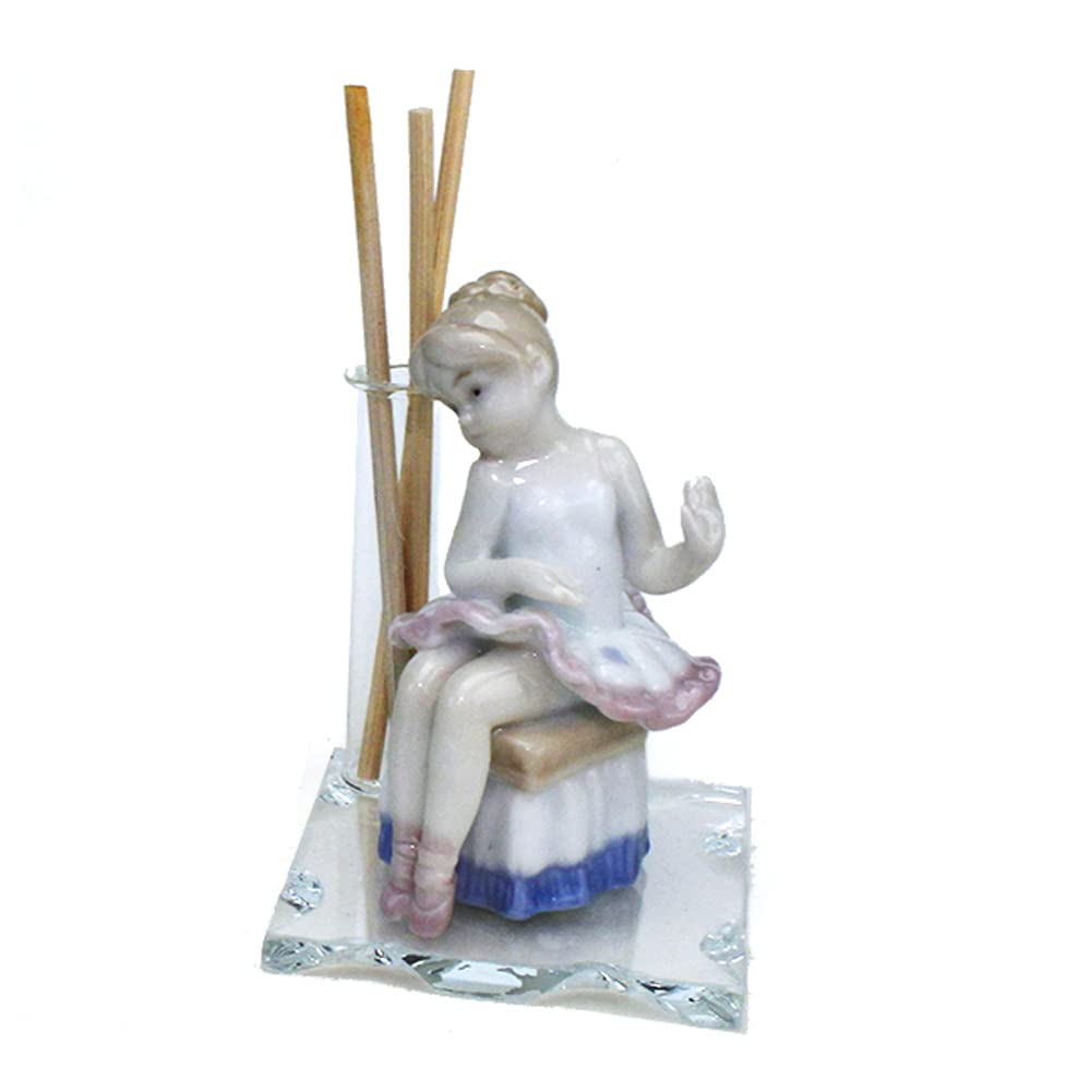DLM 33351 (Kit 12 Pezzi) Profumatore in Vetro e Porcellana Ballerina Dance Musica in Porcellana Battesimo Comunione Diffusore Profumo Ambienti bomboniera