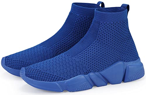 Image of Santiro Walking Shoes for Men Lightweight High Top Sneakers Breathable Knit Athletic Running Shoes Fashion Gym Sports Shoes